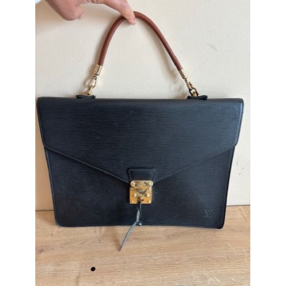 Authentic Louis Vuitton leather briefcase